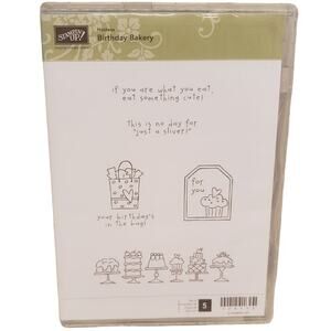 Stampin Up Stamp Set Birthday Stamp Set Birthday Bakery Hostess Stamp Set